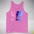 Distressed Omnisexual Pride Exclamation Points Premium Tank Top - Neon Pink